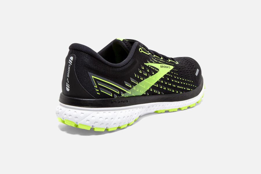 Brooks Ghost 13 Road Running Shoes Mens - Black/Green - GSEZN-6102